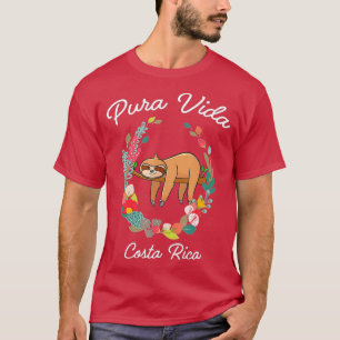 Costa Rica Pura Vida Sloth T Shirt