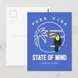Costa Rica Pura Vida State of Mind Toucan Vykort
