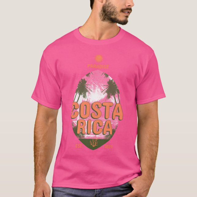 Costa Rica Pura Vida T Shirt (Framsida)
