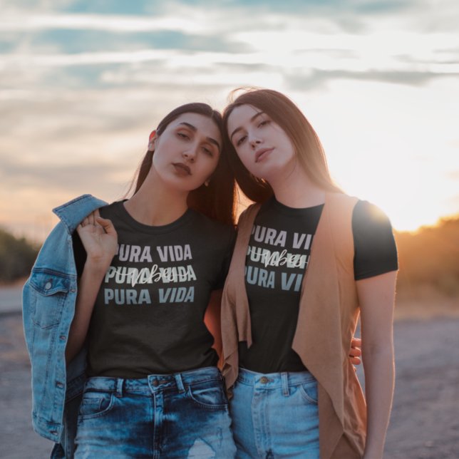 Costa Rica Pura Vida Vibes Kvinnors Souvenir T Shirt (Skapare uppladdad)