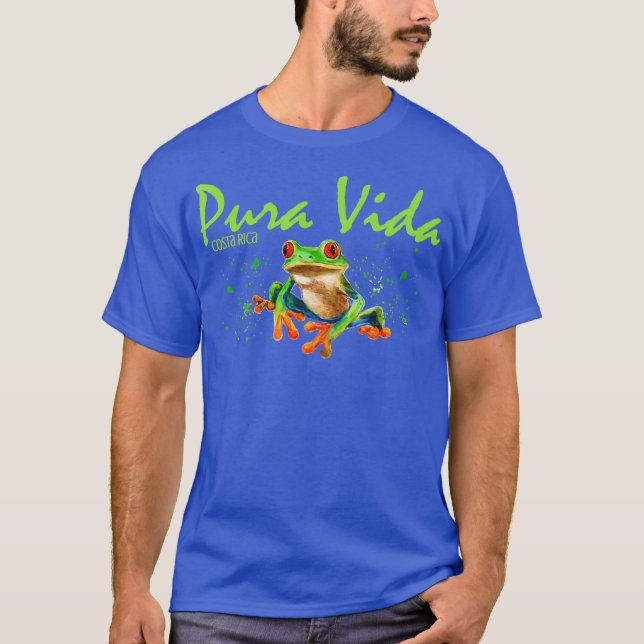 Costa Rica - Rain Forest Träd Frog Souvenir T Shirt (Framsida)