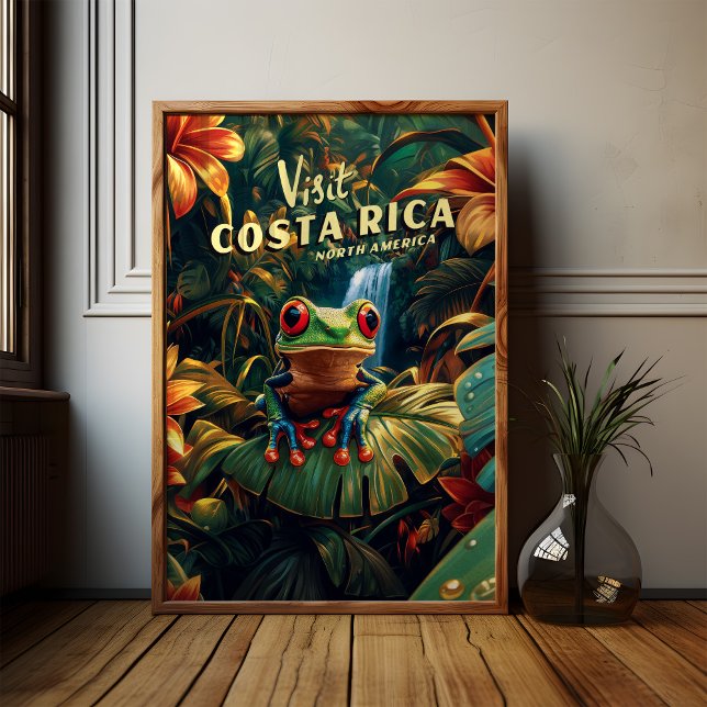 Costa Rica Red-Eyed Tree Frog Travel Poster (Skapare uppladdad)