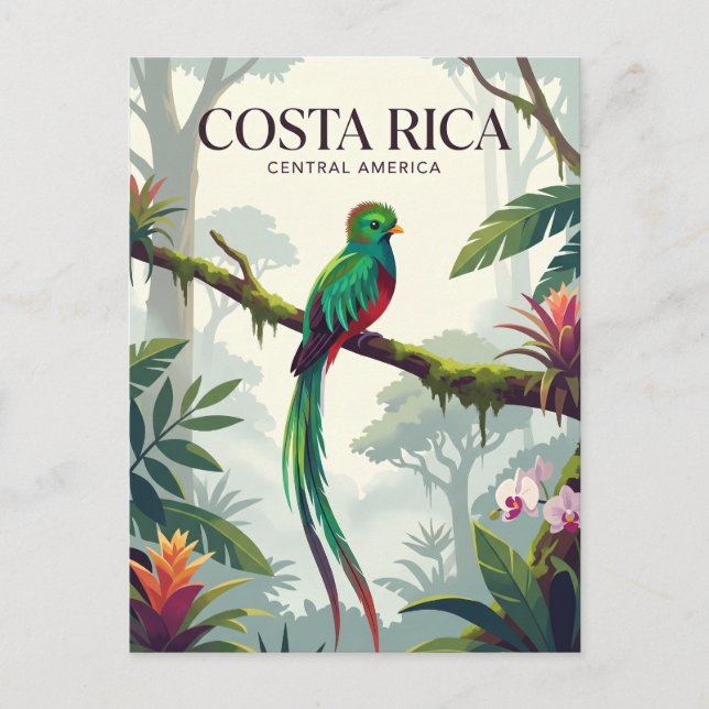 Costa Rica Regnskogar Costa Rica Vykort (Framsida)