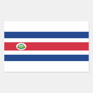 COSTA RICA REKTANGULÄRT KLISTERMÄRKE