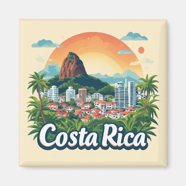 Costa Rica Resedesign 🗺️ Magnet (Framsidan)