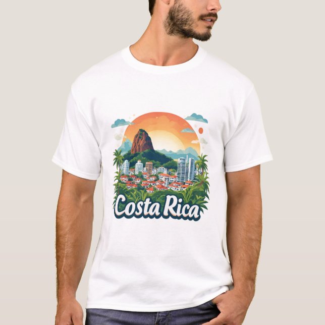 Costa Rica Resedesign 🗺️ T Shirt (Framsida)