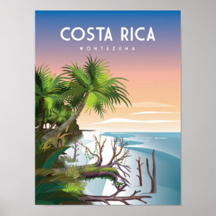 Costa Rica Resepost tropiska strandar Poster