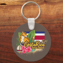 Costa Rica retro big cat vintage flagga Souvenir