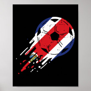 Costa Rica Ricansk Flagga Fotboll Fan Man Kvinnor  Poster