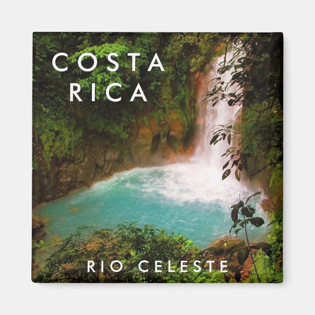 Costa Rica Rio Celeste Souvenir Magnet (Framsidan)