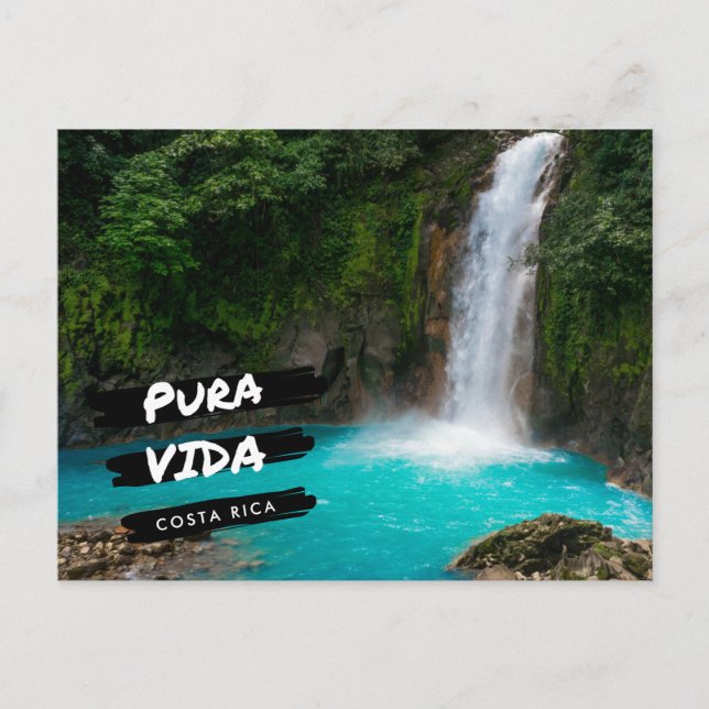 Costa Rica Rio Celeste Waterfall Vacation Vykort (Framsida)