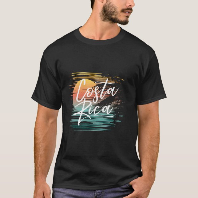 Costa Rica Roligt Tropical Beach Cruise Vacation T Shirt (Framsida)