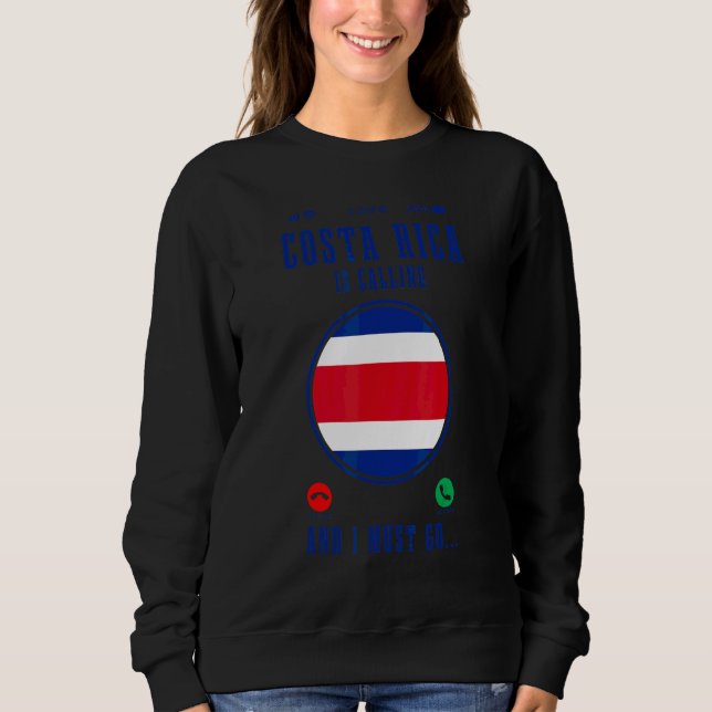 Costa Rica ropar och jag måste åka   Costaricansk  T Shirt (Framsida)