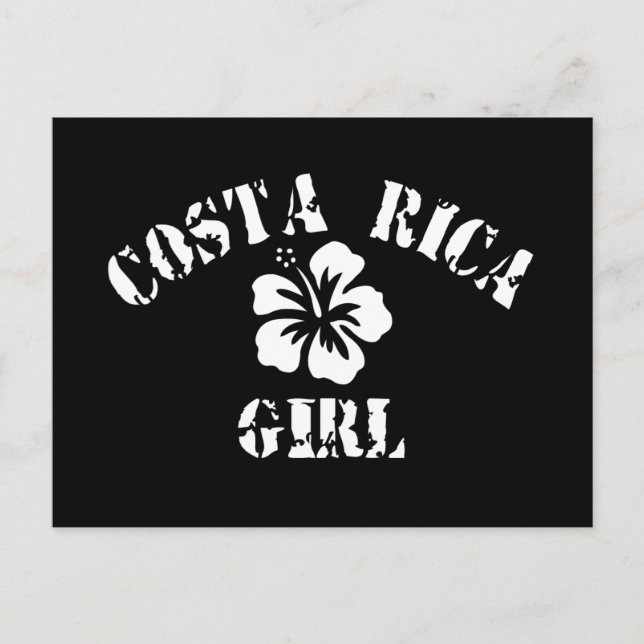 Costa Rica Rosa Girl Vykort (Framsida)