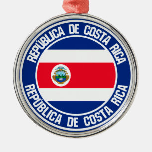 Costa Rica Round Emblem Julgransprydnad Metall