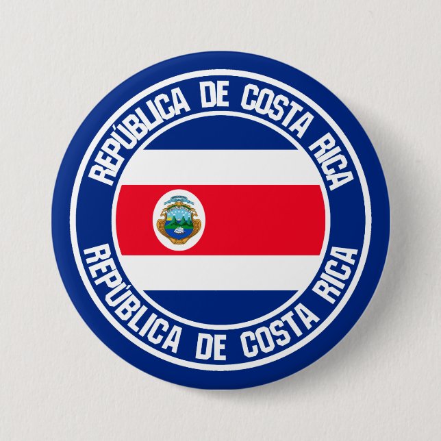 Costa Rica Round Emblem Knapp (Framsida)