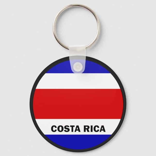 Costa Rica Roundel quality Flagga Nyckelring (Framsida)