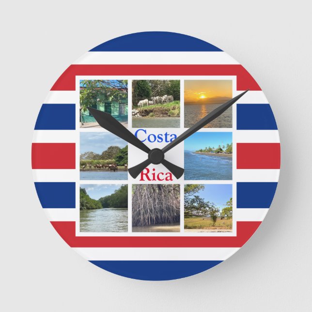 Costa Rica  Rund Klocka (Framsida)