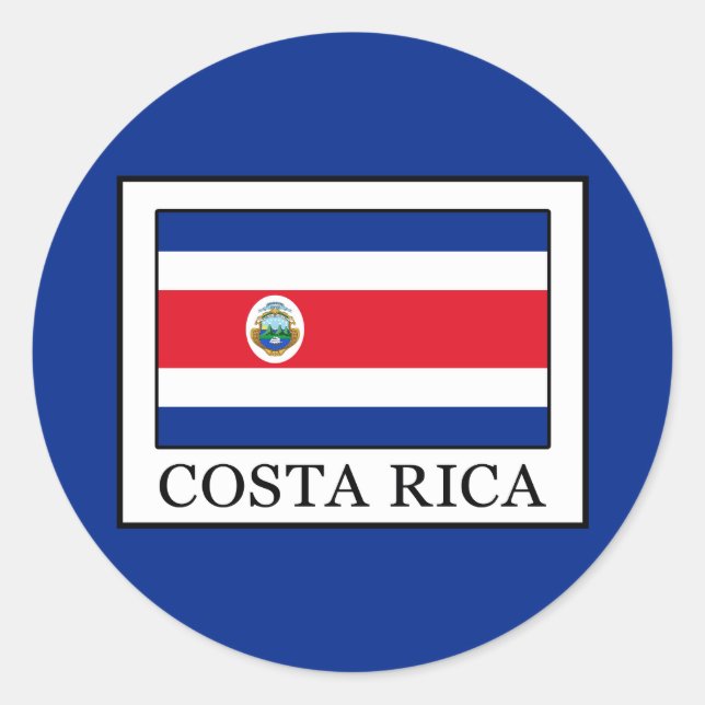 Costa Rica Runt Klistermärke (Framsida)