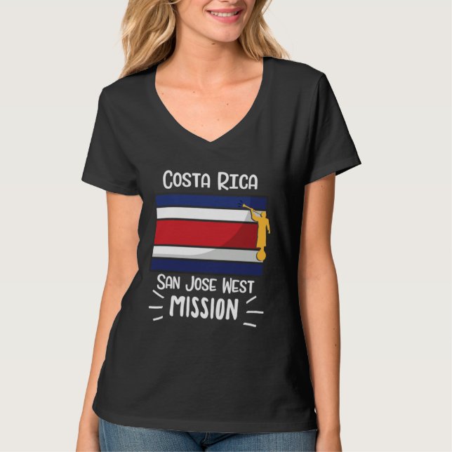 Costa Rica San Jose East Mormon LDS Mission Missio T Shirt (Framsida)