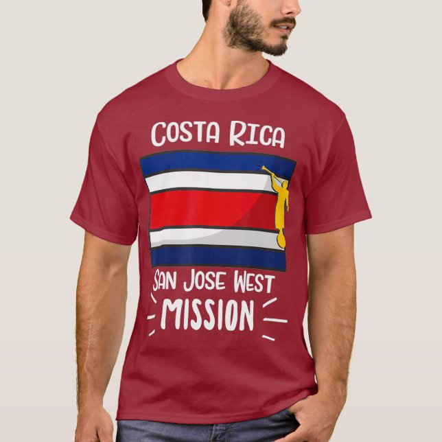 Costa Rica San Jose Öster Mormon LDS Uppdrag Gift T Shirt (Framsida)