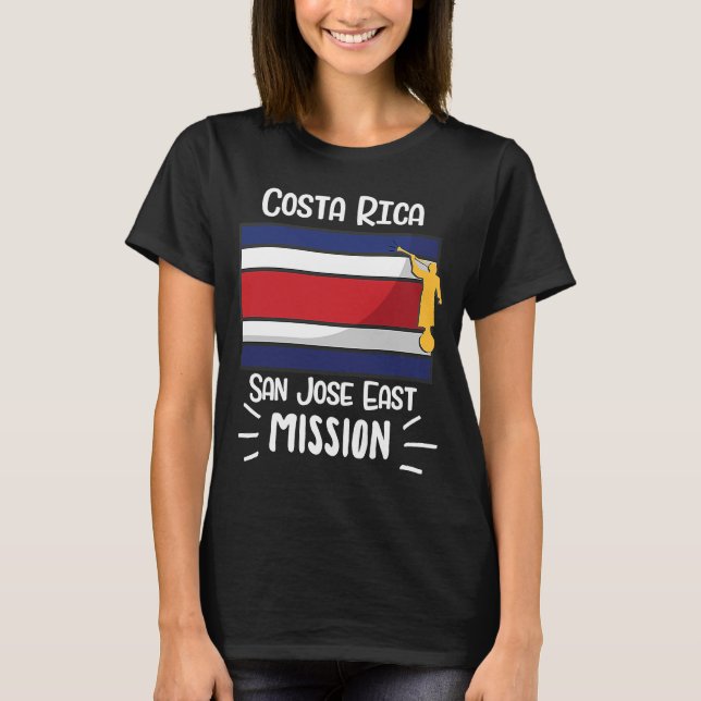 Costa Rica San Jose Öster Mormon LDS Uppdrag Missi T Shirt (Framsida)