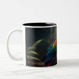 Costa Rica Scarlet Macaw Mugg:Tropical Coffee Blis Två-Tonad Mugg