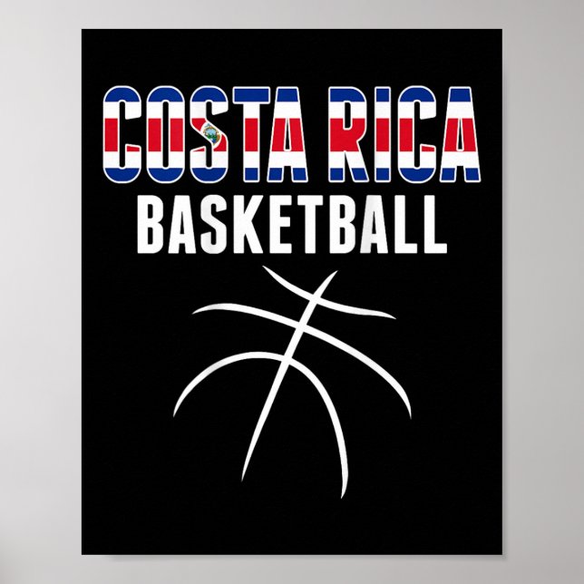 Costa Rica Sketll Supportertröja - Costaricansk sp Poster (Framsidan)