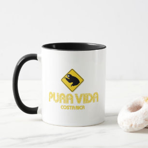 Costa Rica Sloth Pura Vida Souvenir Mugg