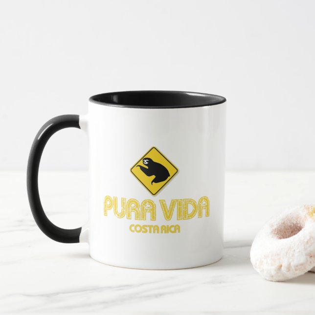 Costa Rica Sloth Pura Vida Souvenir  Mugg (Med munk)