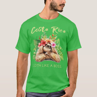 Costa Rica Sloth som en Chef-vacation Souvenir Gif T Shirt