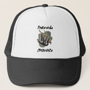Costa Rica som hänger den SlothPura Vida souvenir Truckerkeps