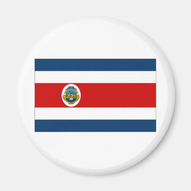 Costa Rica Statlig flagga Magnet (Framsidan)
