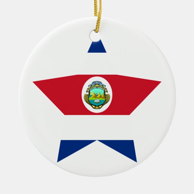 Costa+Rica stjärna Julgransprydnad Keramik (Framsidan)