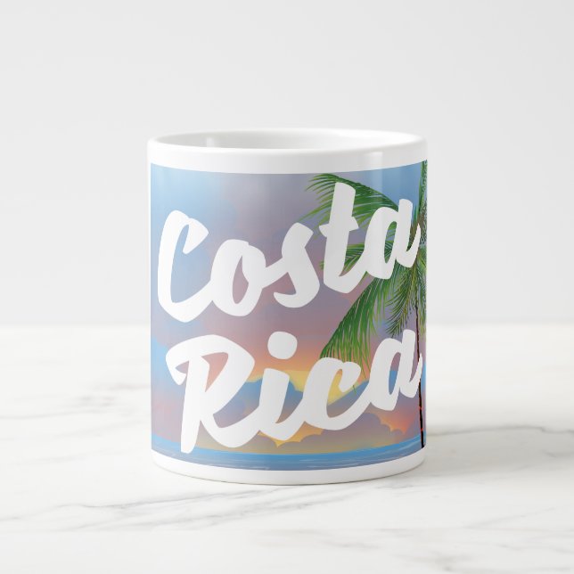 Costa Rica strand reseskylt Jumbo Mugg (Framsidan)
