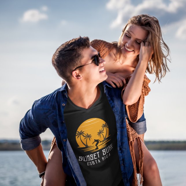 Costa Rica Sunset Surfa Souvenir T Shirt (Skapare uppladdad)