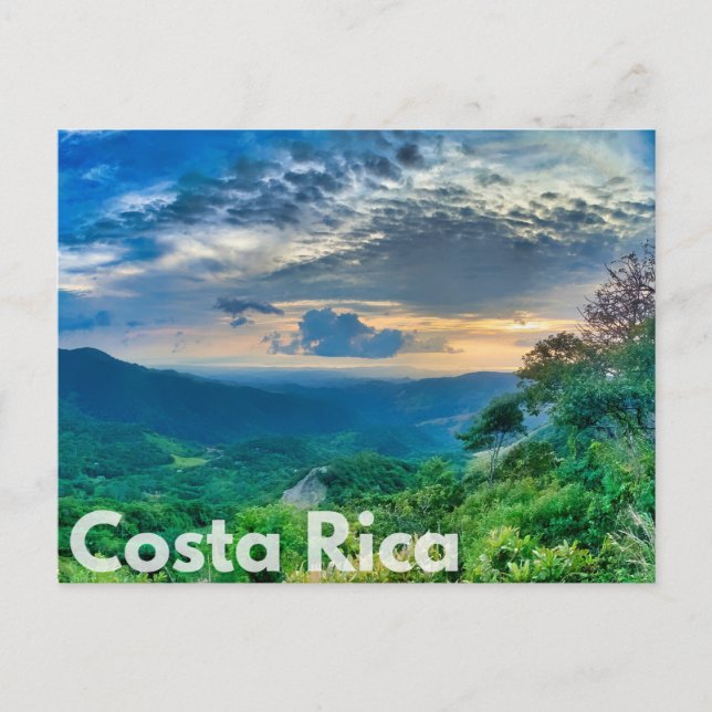 Costa Rica Sunset-vykort Vykort (Framsida)