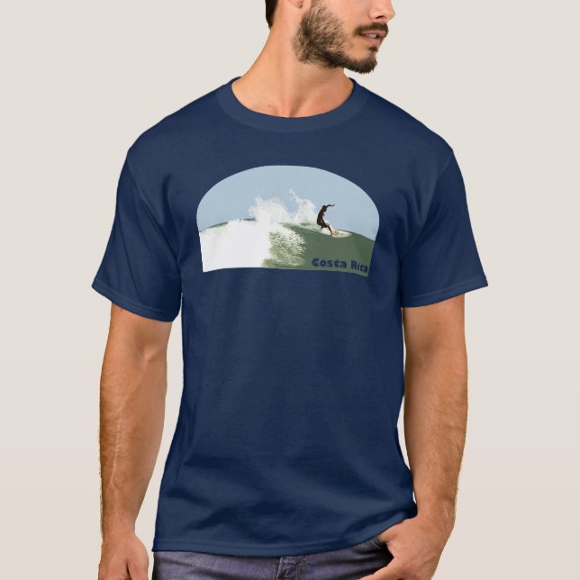 Costa Rica surfa 2 Tee Shirt (Framsida)