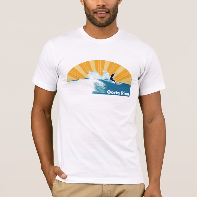 Costa Rica surfa Tee Shirt (Framsida)