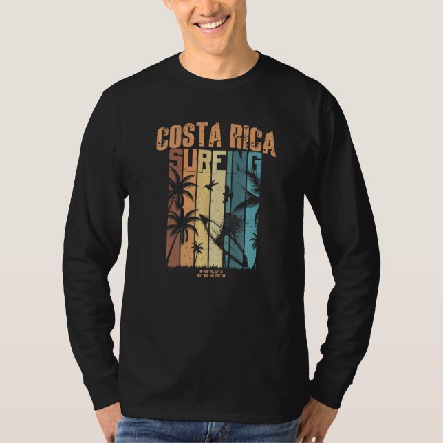 Costa Rica Surfing Premium 2 T Shirt (Framsida)