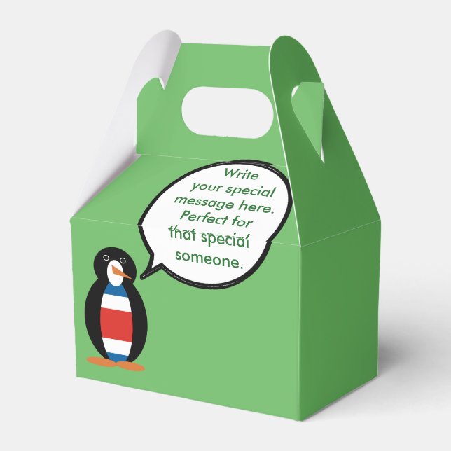 Costa Rica Talking Penguin Personlig Presentaskar (Baksidan Sidan)