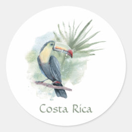 Costa Rica Toucan Sticker Runt Klistermärke