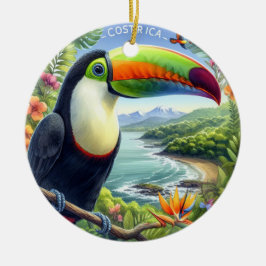 Costa Rica Toucans, Pura Vida Julgransprydnad Keramik