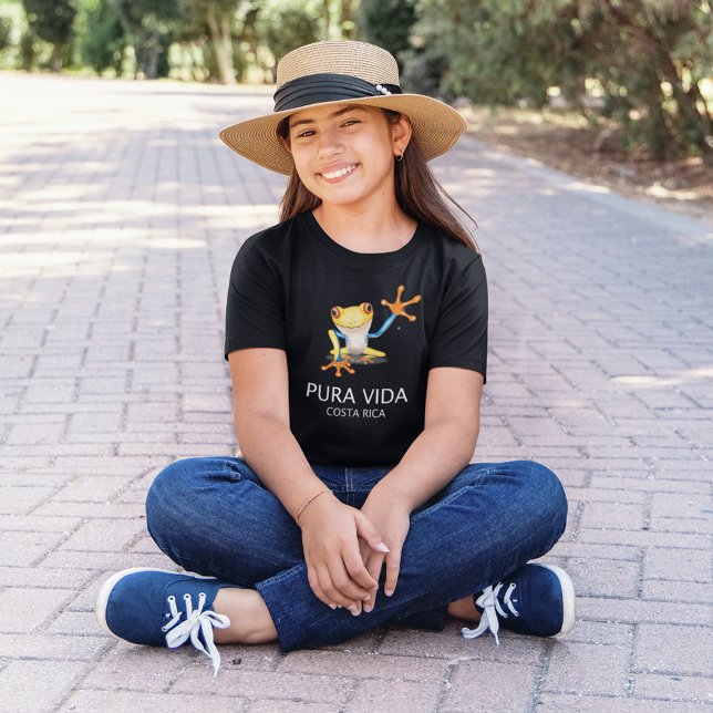 Costa Rica Träd Frog Pura Vida Souvenir T Shirt (Costa Rica Tree Frog Pura Vida Souvenir T-Shirt)
