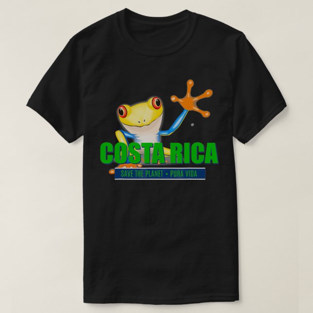 Costa Rica Träd Frog Souvenir T Shirt (Design framsida)