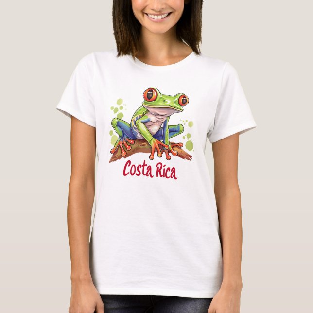 Costa Rica Träd Frog T Shirt (Framsida)