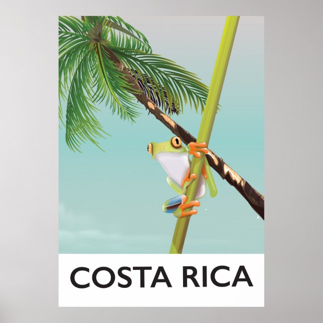 Costa Rica Träd Frog Vacation poster (Framsidan)
