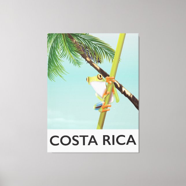 Costa Rica Träd Frog Vacation poster Canvastryck (Framsida)