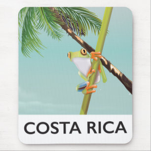 Costa Rica Trädkrökt Semester affisch Musmatta