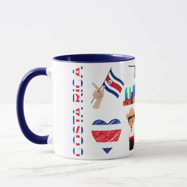 Costa Rica Travel Mug – Pura Vida Adventure Mugg (Vänster)